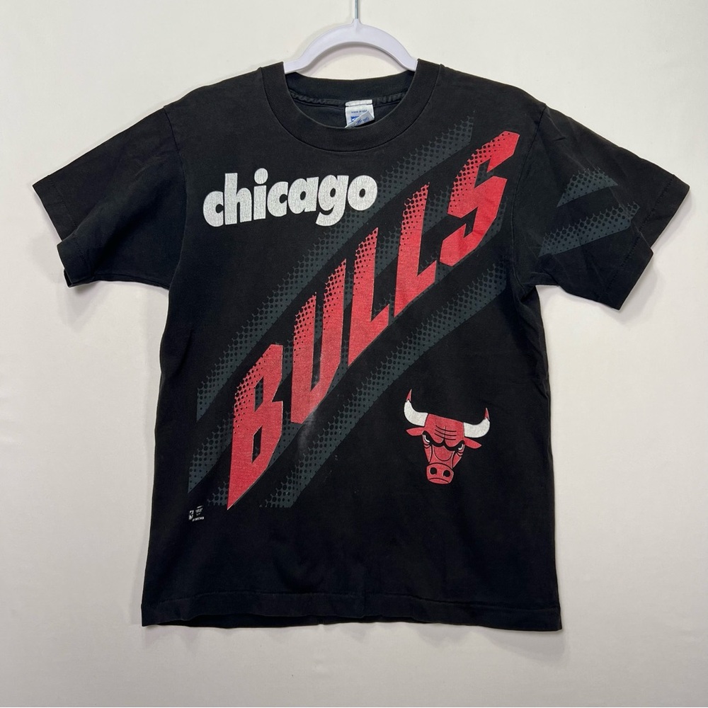 Vintage Retro 90s Chicago Bulls Single Stitch Graphic Tee Youth Size 14-16